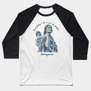 Sacagawea Portrait Baseball T-Shirt